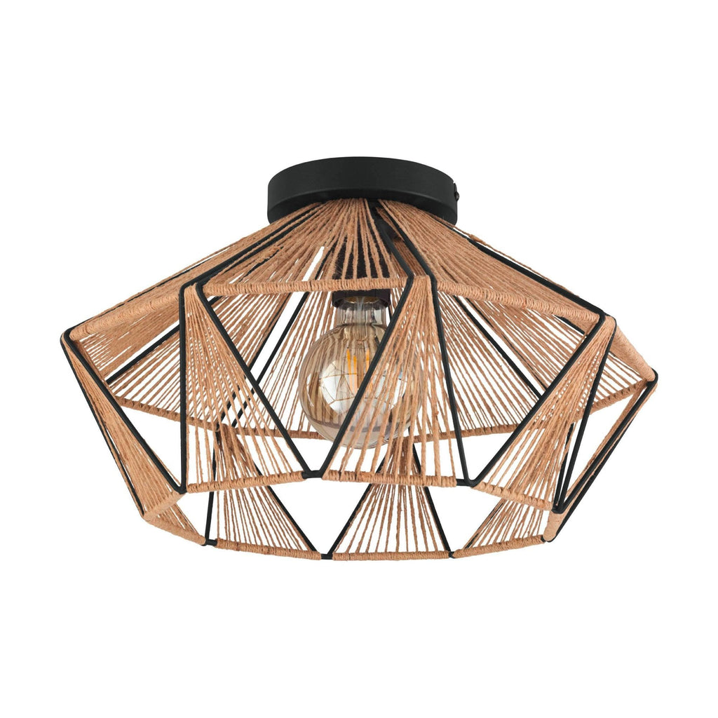 43775 Adwickle Black/Natural Ceiling Light