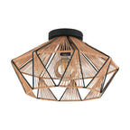 43775 Adwickle Black/Natural Ceiling Light
