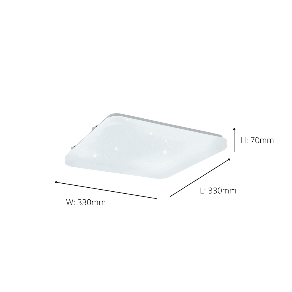 97881 Frania-S LED Square Crystal effect Wall/Ceiling Light