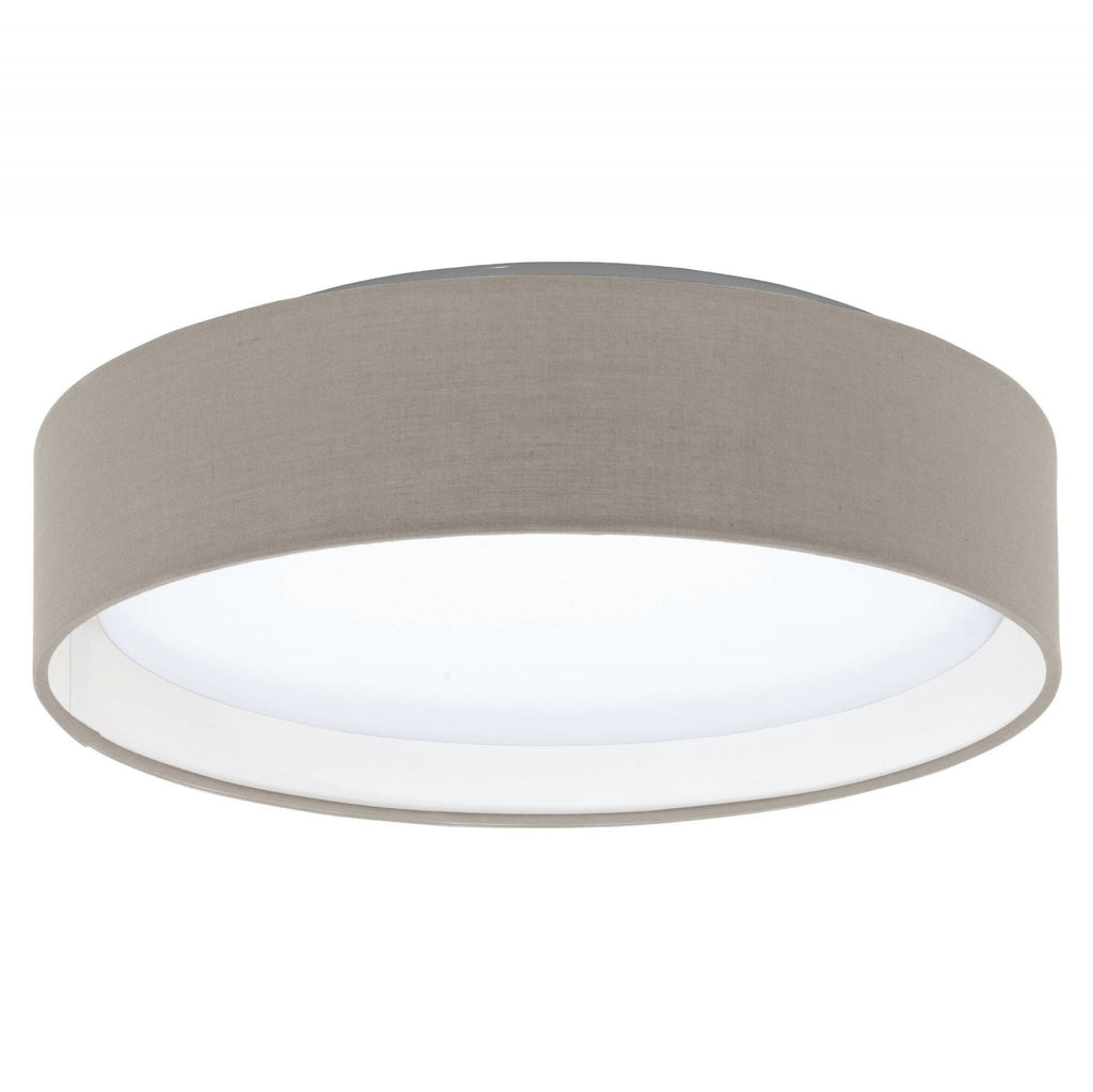 31589 Pasteri 1-Light Taupe Fabric LED Ceiling Light