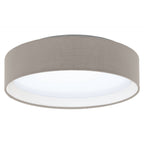 31589 Pasteri 1-Light Taupe Fabric LED Ceiling Light