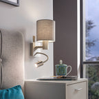 96479 Pasteri Steel And Fabric Wall/ Reading Light