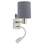 96479 Pasteri Steel And Fabric Wall/ Reading Light