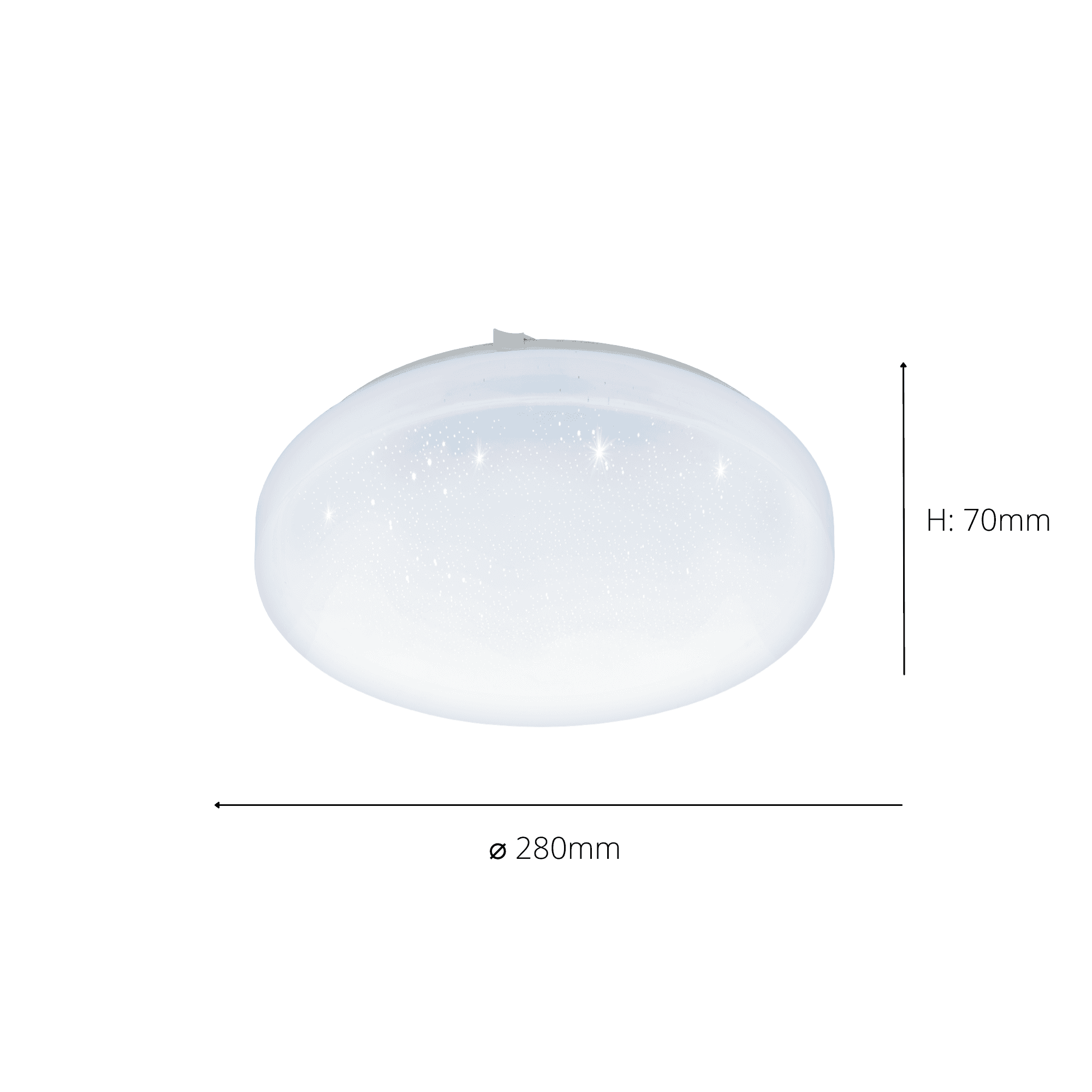97877 Frania-S Rounded White Crystal Effect Wall/Ceiling Light