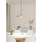 900429 Valdiola Sandy-coloured Round Steel Single Pendant Light