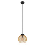 900166 Venezuela Spherical Gold & Black Single Pendant Light