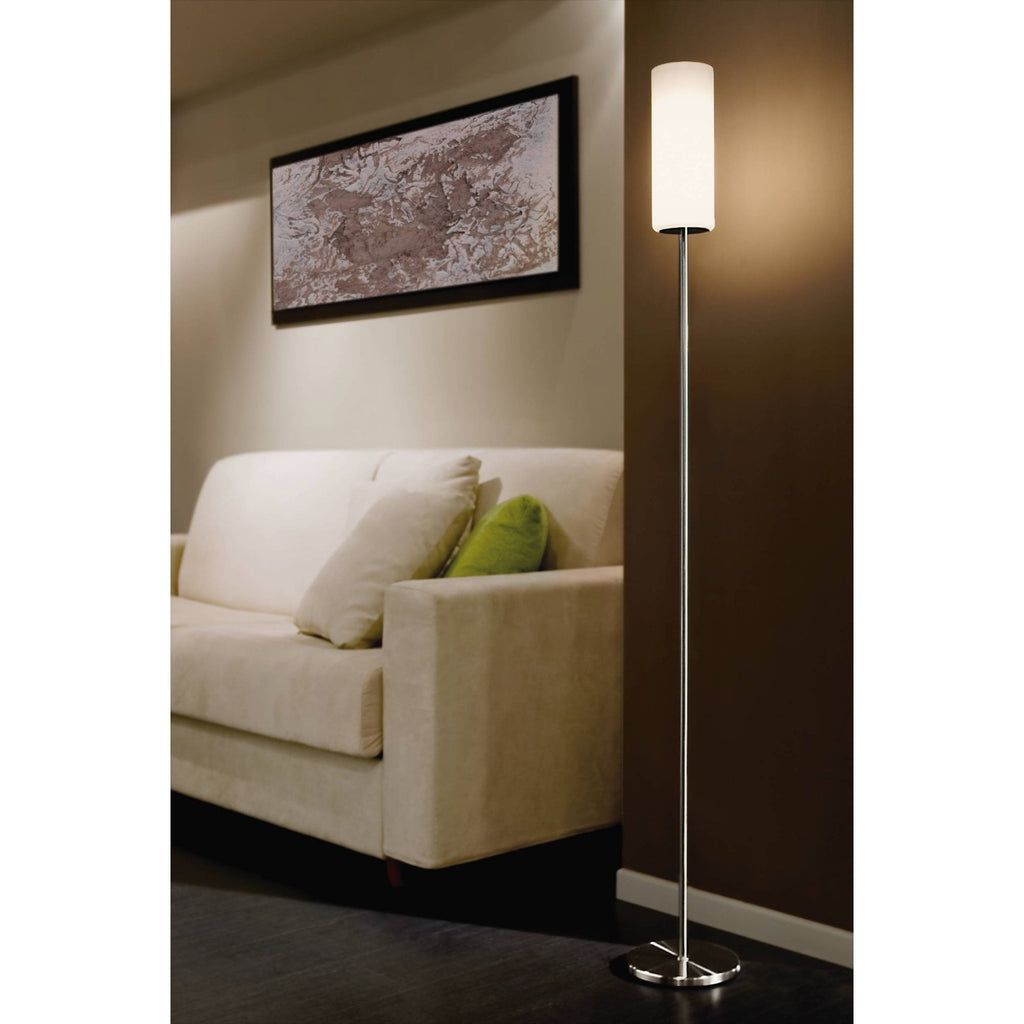 85982 Troy 3 White / Nickel-Matt Floor Lamp