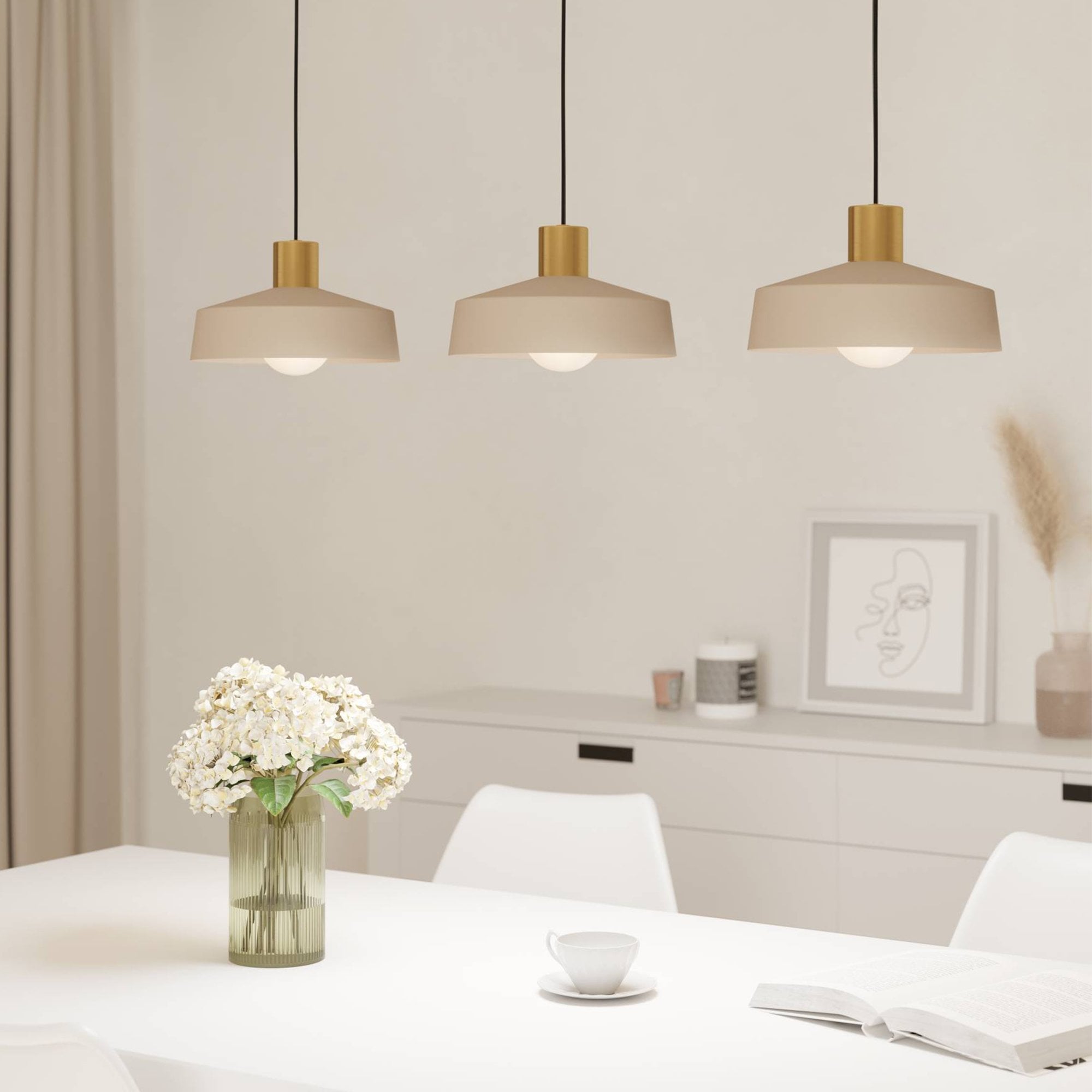 900431 Valdiola Sandy Pink 3-light Pendant