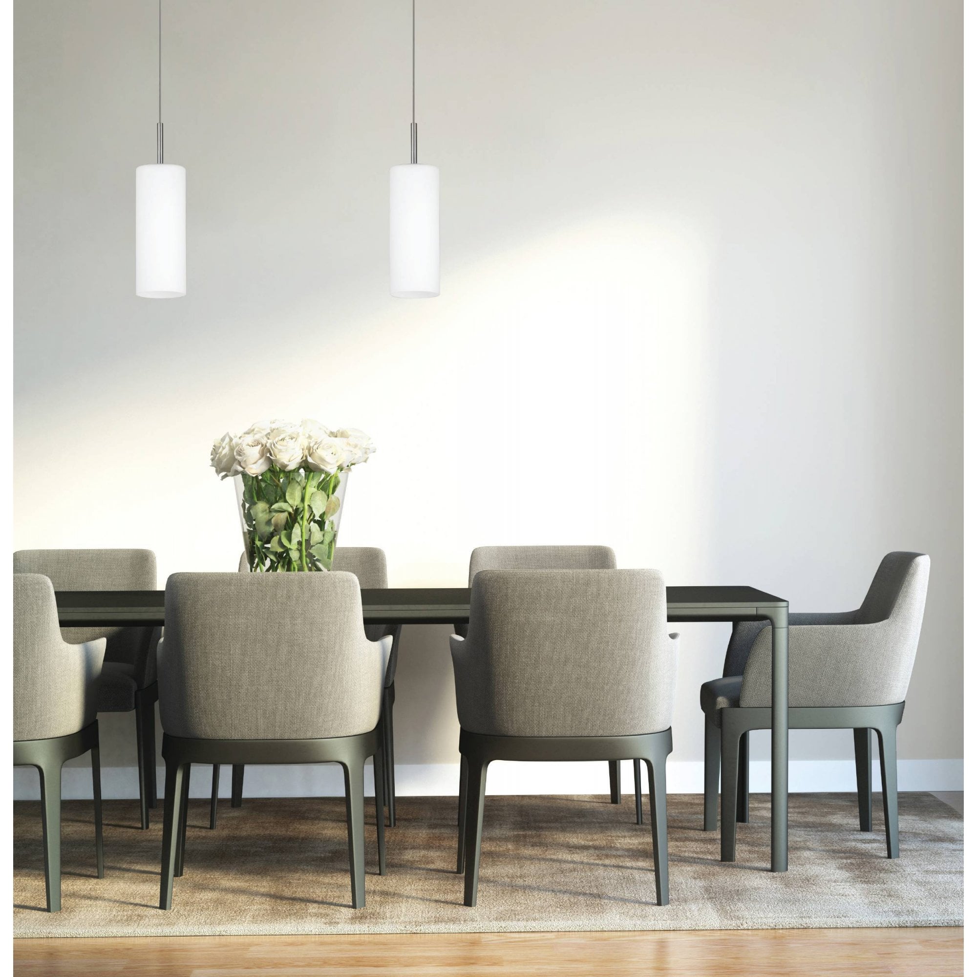 85977 Troy 3 White / Nickel-Matt Single Pendant