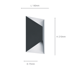 93994 Predazzo 2-Light LED Exterior Wall Light In Anthracite And White