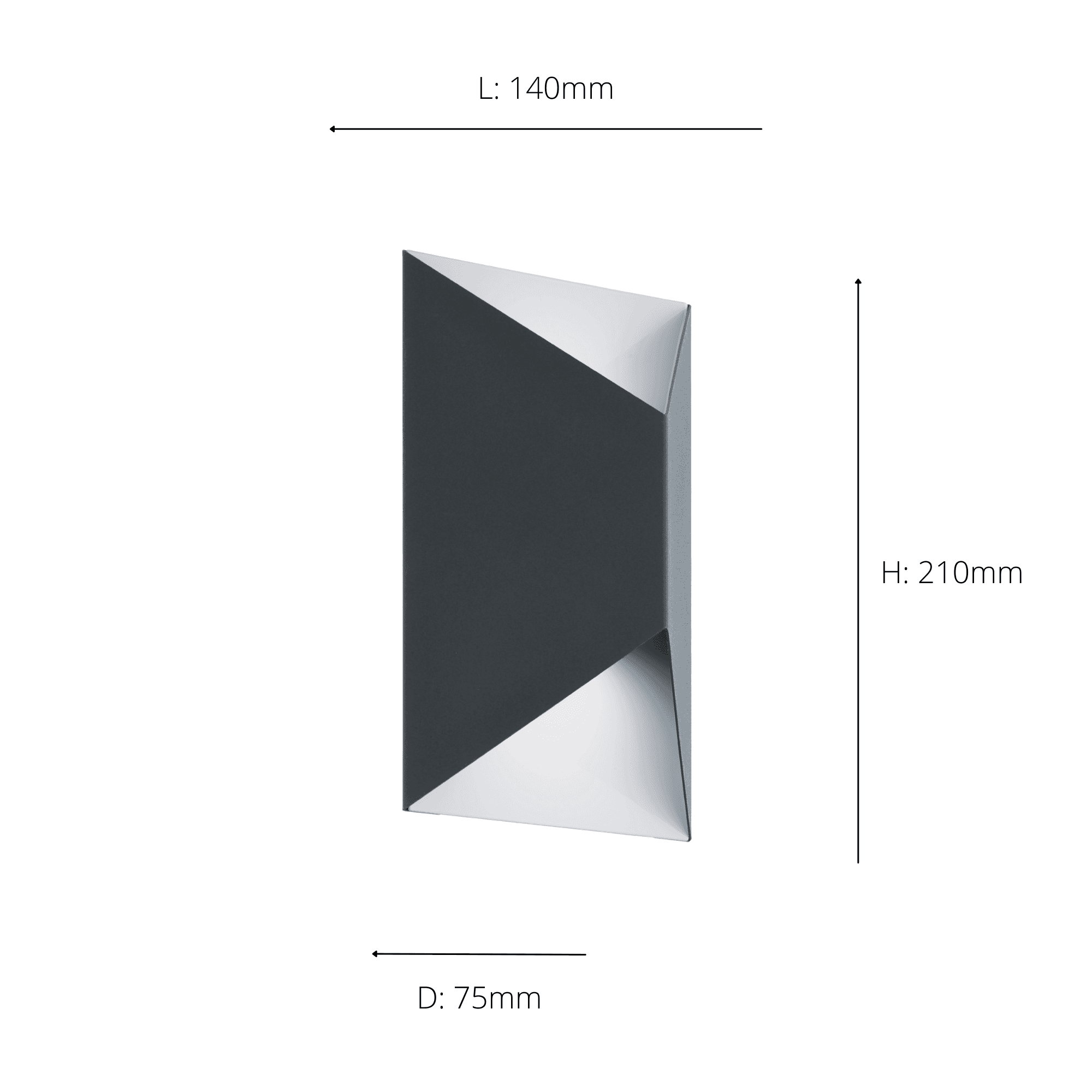 93994 Predazzo 2-Light LED Exterior Wall Light In Anthracite And White