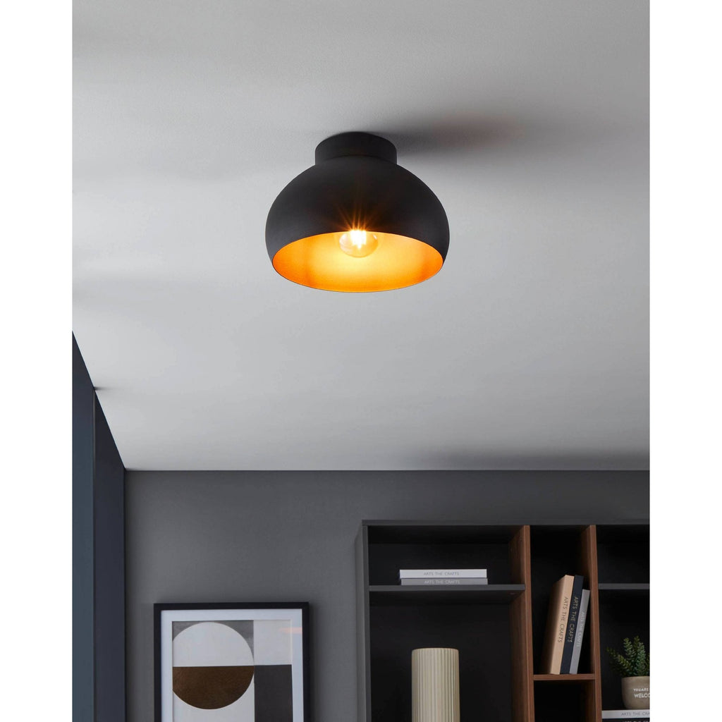 900555 Mogano 2 Ø280 Black/Copper Ceiling Light