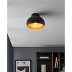 900555 Mogano 2 Ø280 Black/Copper Ceiling Light