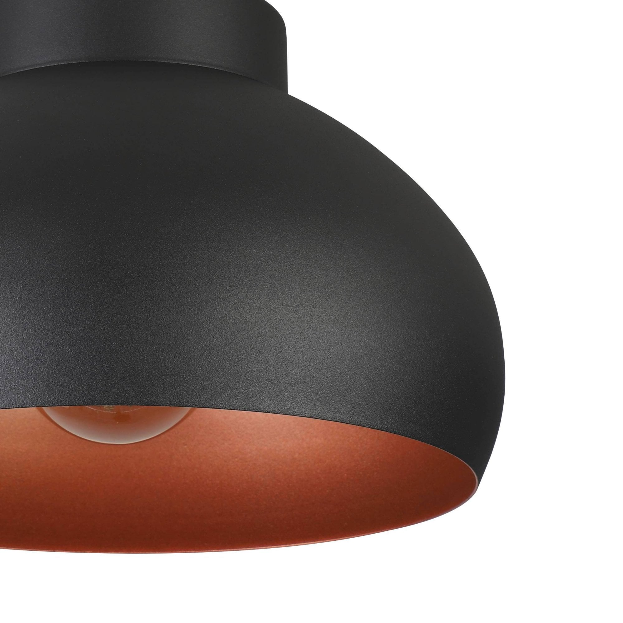 900555 Mogano 2 Ø280 Black/Copper Ceiling Light