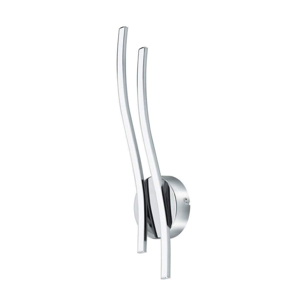 96332 Valmora 1-Light Curved White/Chrome LED Wall Light