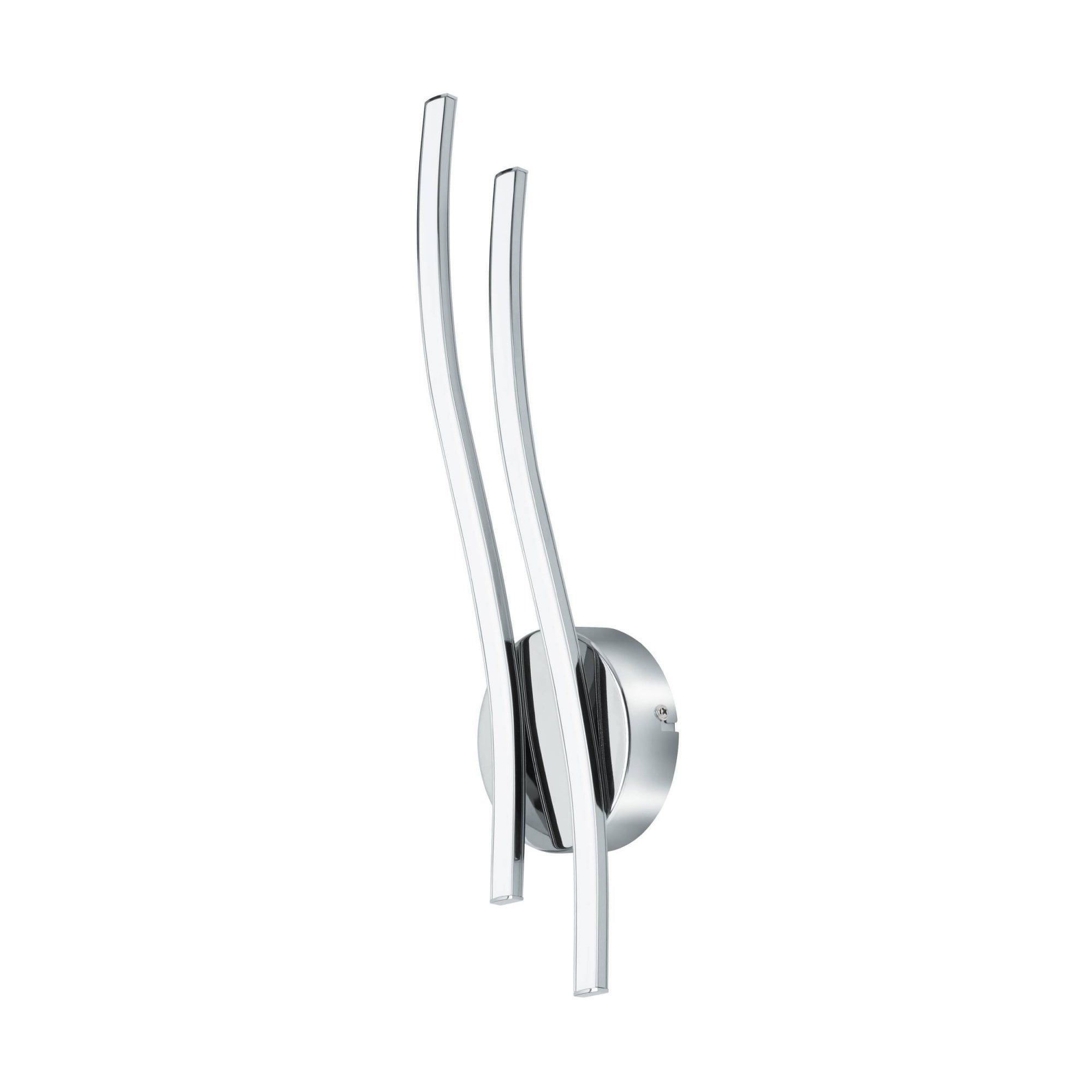 96332 Valmora 1-Light Curved White/Chrome LED Wall Light