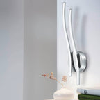 96332 Valmora 1-Light Curved White/Chrome LED Wall Light