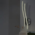 96332 Valmora 1-Light Curved White/Chrome LED Wall Light