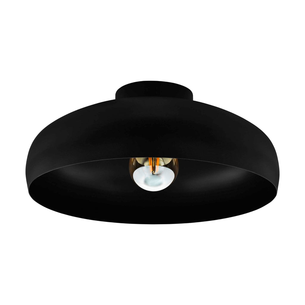 43637 Mogano 1-Light Vintage Black Ceiling Light