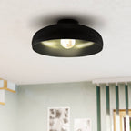 43637 Mogano 1-Light Vintage Black Ceiling Light