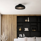 43637 Mogano 1-Light Vintage Black Ceiling Light