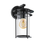 96239 Valdeo 1-Light Exterior Wall Light With A Clear Cylinder Glass Shade