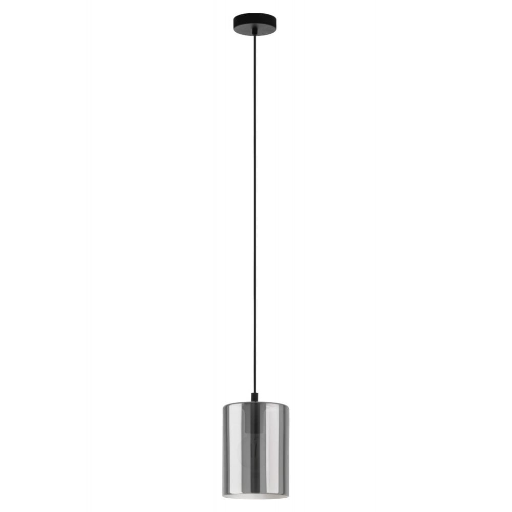 98585 Cadaques 1 1-Light Smoked Black Glass Single Pendant