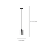 98585 Cadaques 1 1-Light Smoked Black Glass Single Pendant