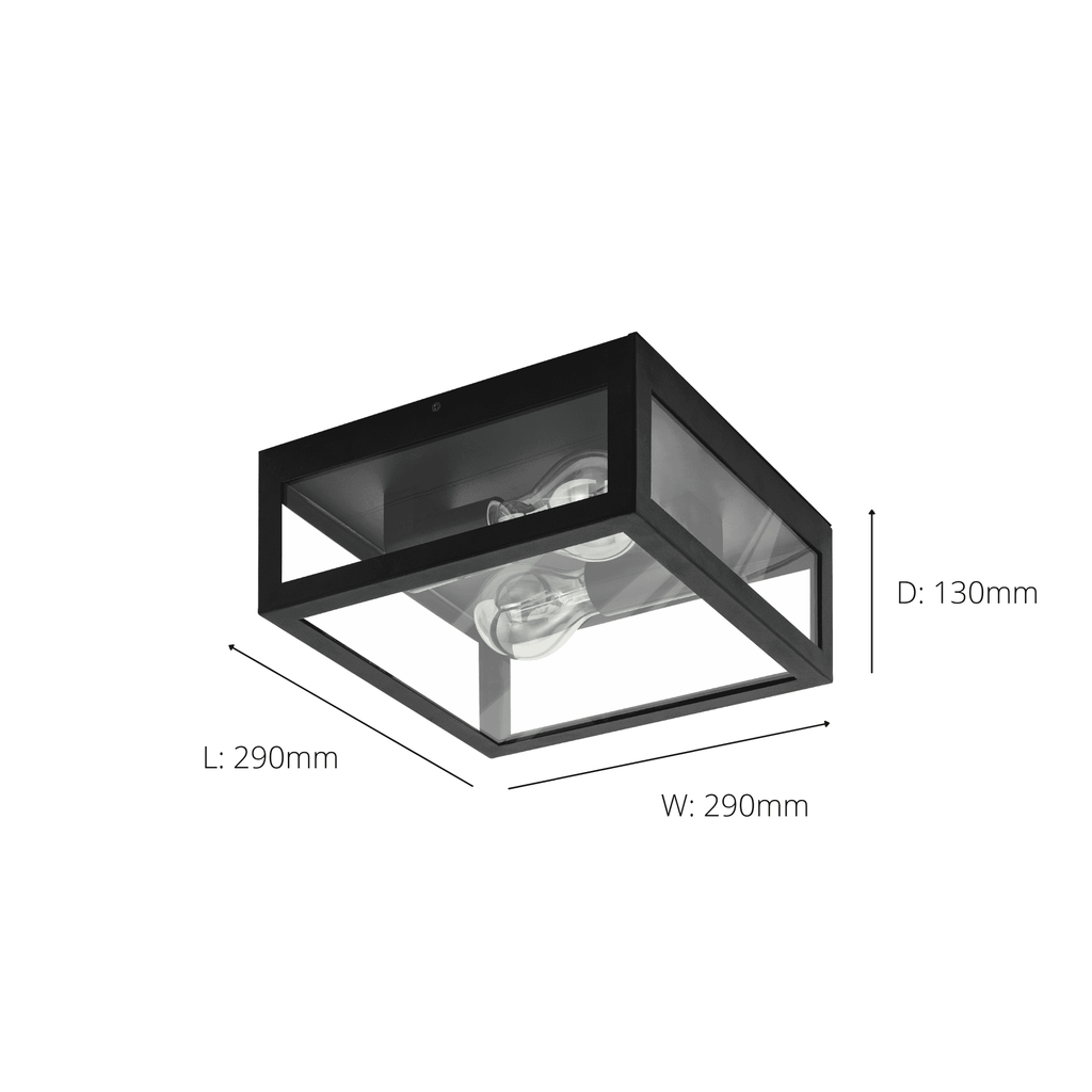 99122 Amezola 2-Light Caged Wall or Ceiling Light