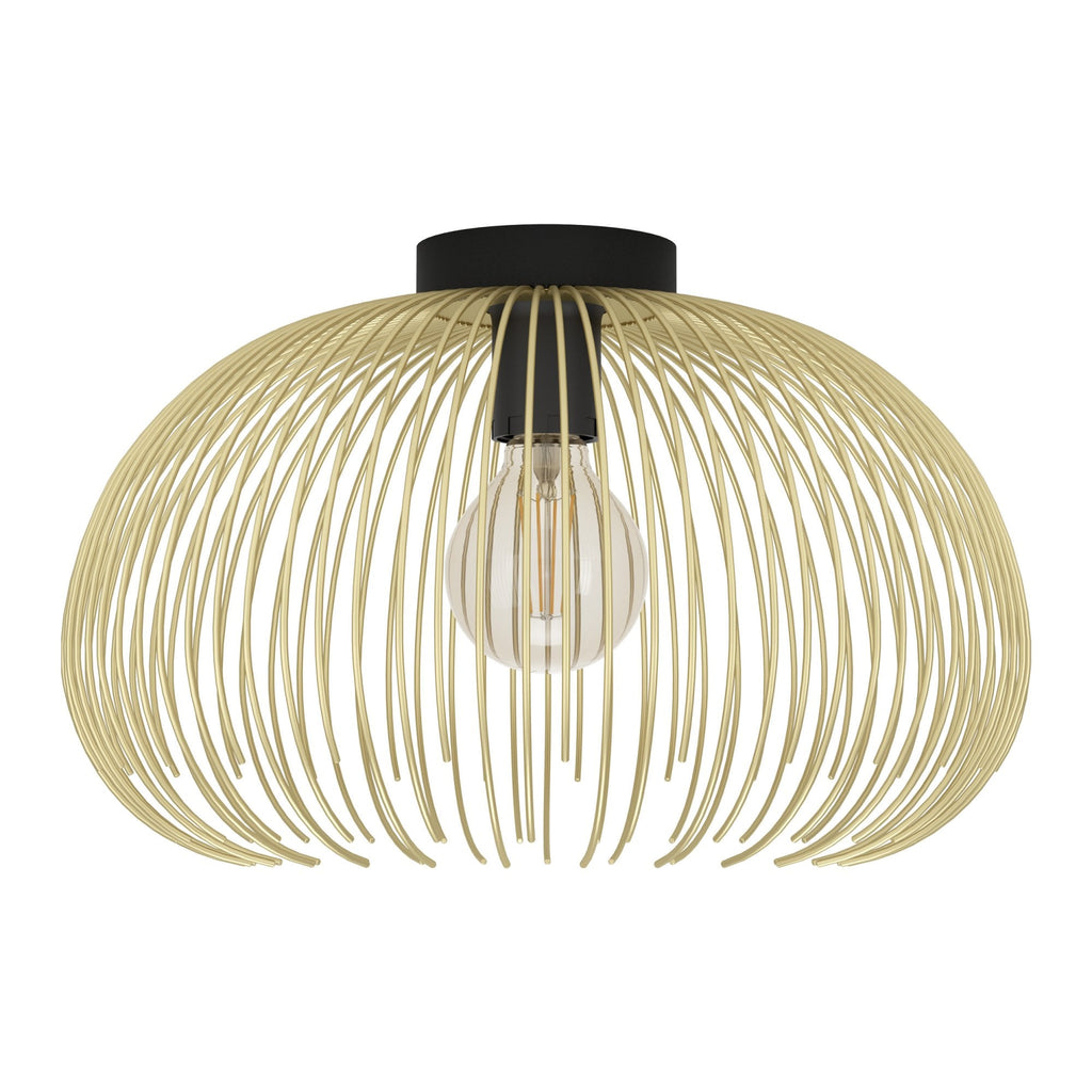 900165 Venezuela Spherical Gold & Black Ceiling Light