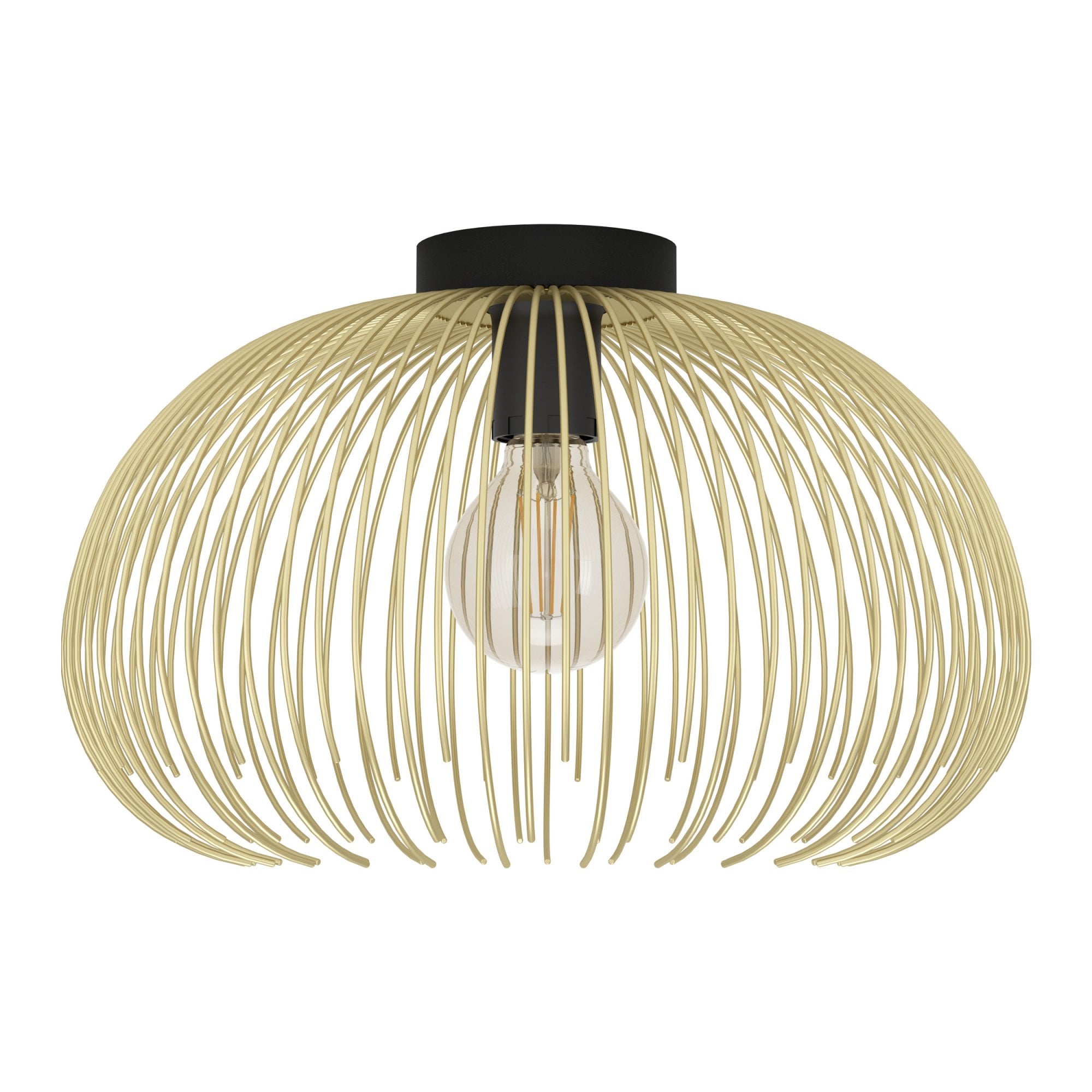 900165 Venezuela Spherical Gold & Black Ceiling Light