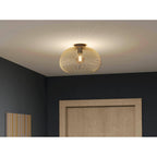 900165 Venezuela Spherical Gold & Black Ceiling Light