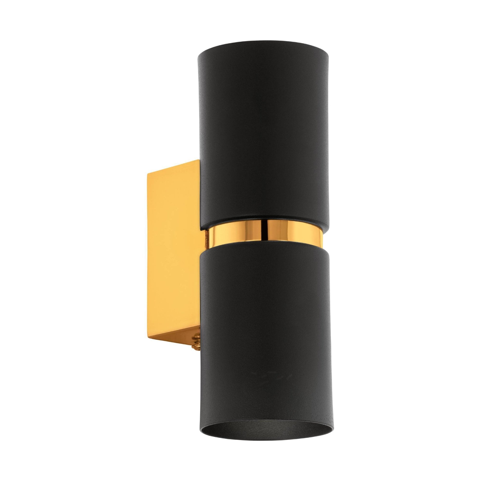 95364 Passa 2 Light LED Black and Gold Wall Light