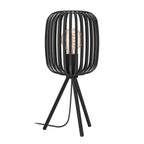 900519 Romazzina Black Caged Tripodt Table Lamp