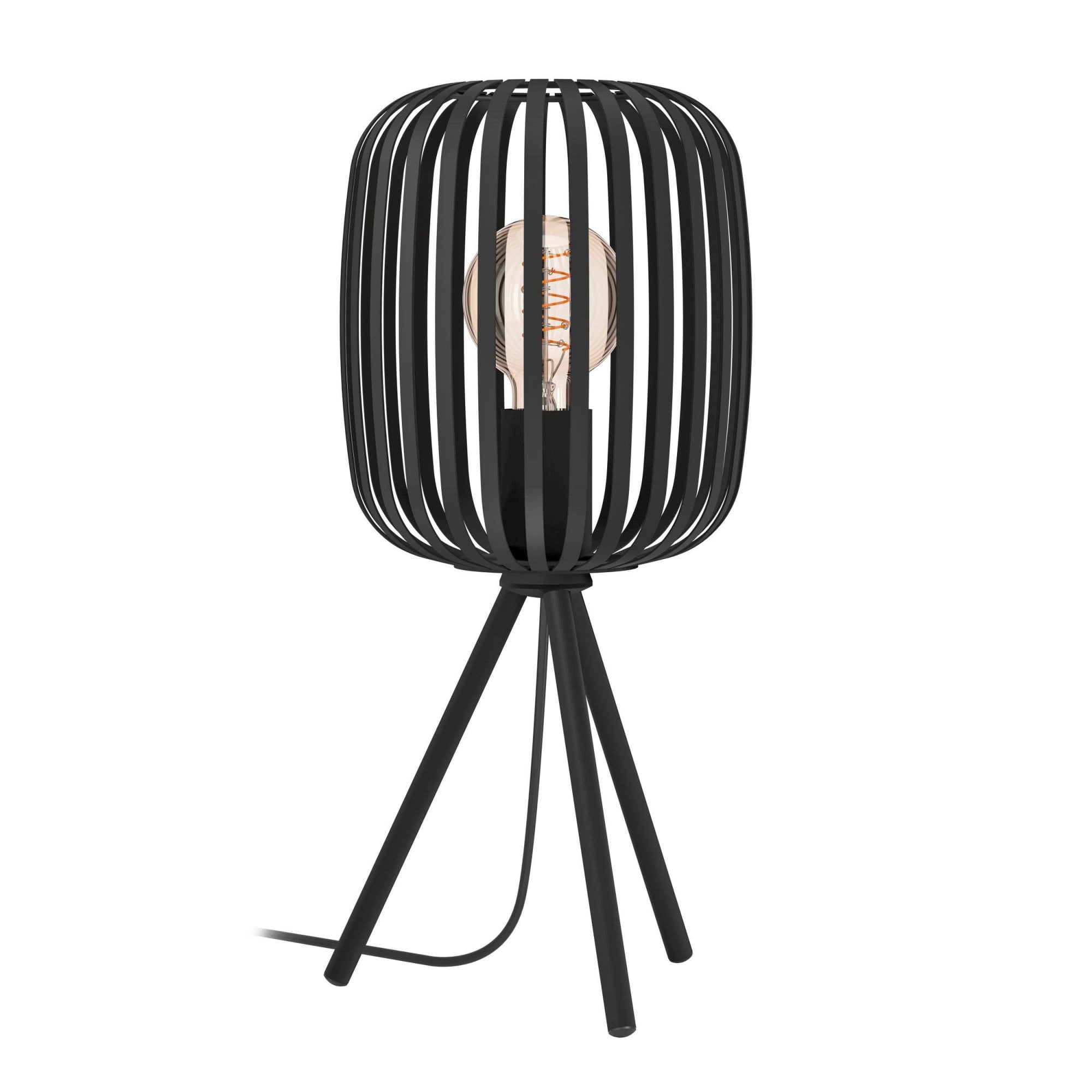 900519 Romazzina Black Caged Tripodt Table Lamp