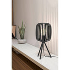 900519 Romazzina Black Caged Tripodt Table Lamp