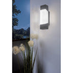 97222 Gorzano LED Anthracite/Satin Glass Exterior Wall Light