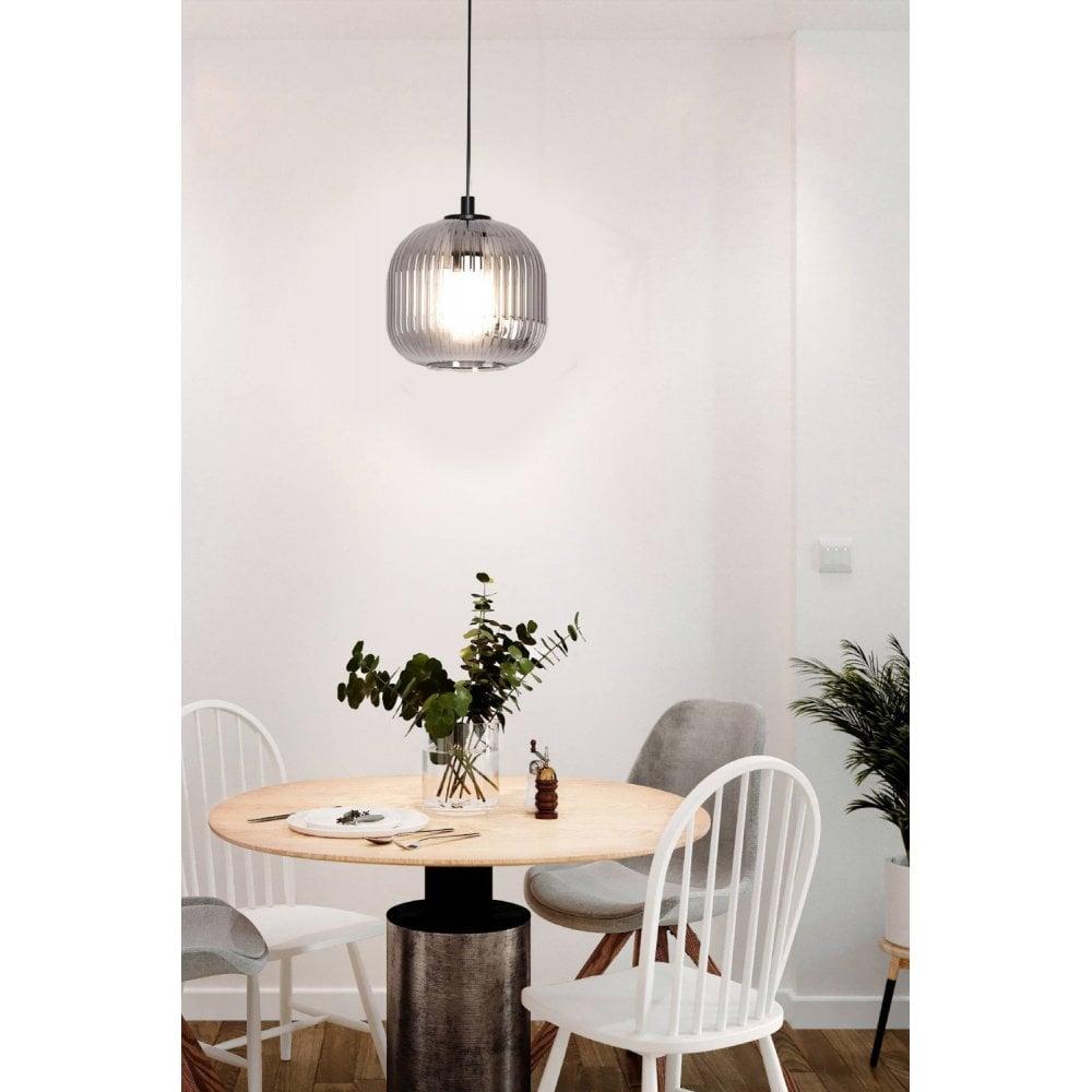 99371 Mantunalle Smoked Glass Single Pendant