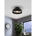 900553 Mogano 2 280 Black Matte Ceiling Light