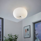 86811 Optica Matt-Opal Glass Flush Ceiling Light