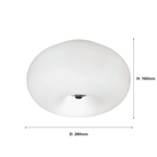 86811 Optica Matt-Opal Glass Flush Ceiling Light