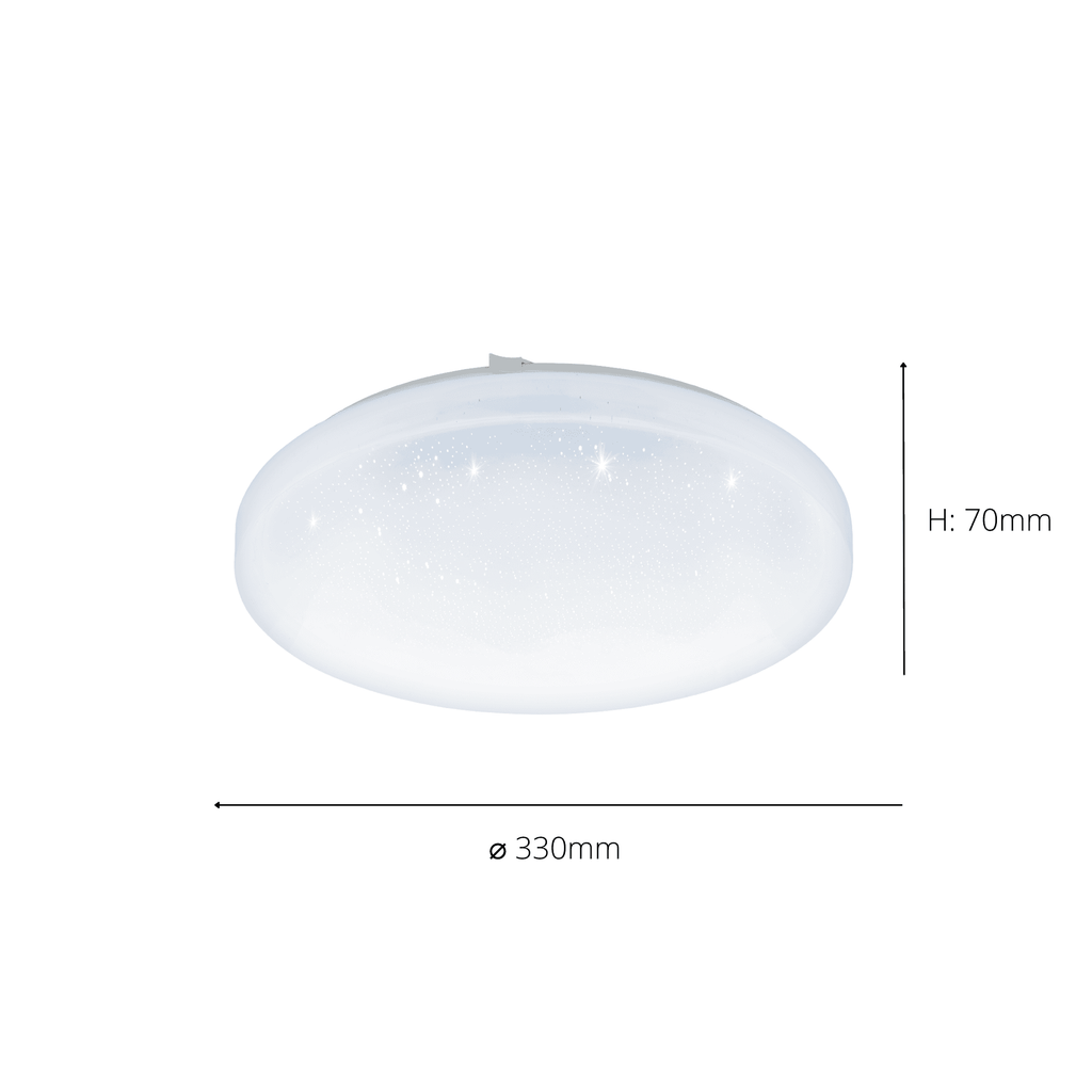 97878 Frania-S LED Rounded Crystal effect Wall/Ceiling Light