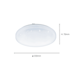 97878 Frania-S LED Rounded Crystal effect Wall/Ceiling Light