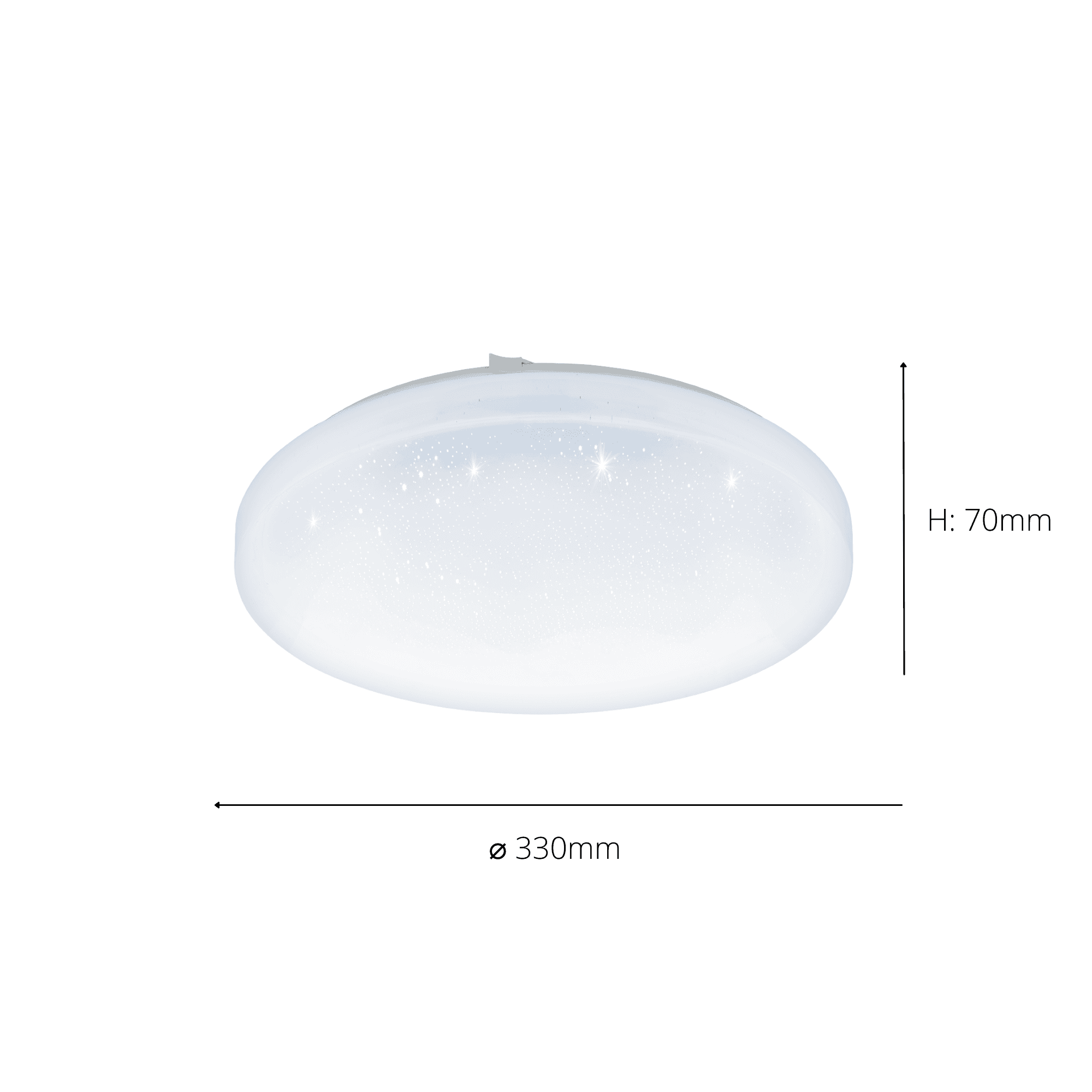 97878 Frania-S LED Rounded Crystal effect Wall/Ceiling Light
