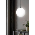900511 Rondo 3 Spherical Opal Glass Single Pendant Light