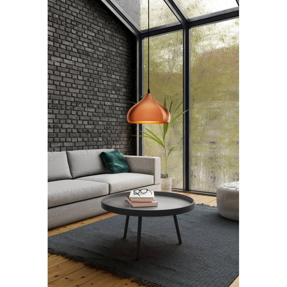 49449 Hapton 1-Light Vintage Copper Single Pendant