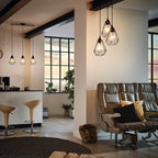 94189 Tarbes Black Steel Wireframe 3-light Pendant