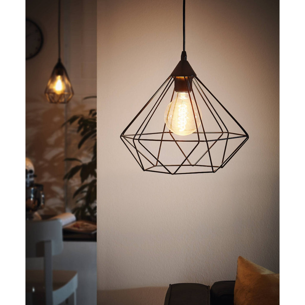 94188 Tarbes 1-Light Black Geometric Pendant