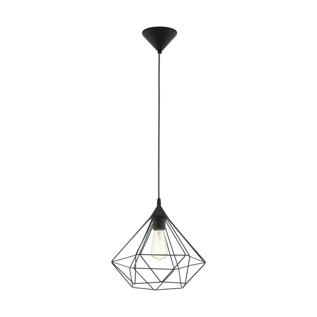 94188 Tarbes 1-Light Black Geometric Pendant