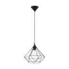 94188 Tarbes 1-Light Black Geometric Pendant